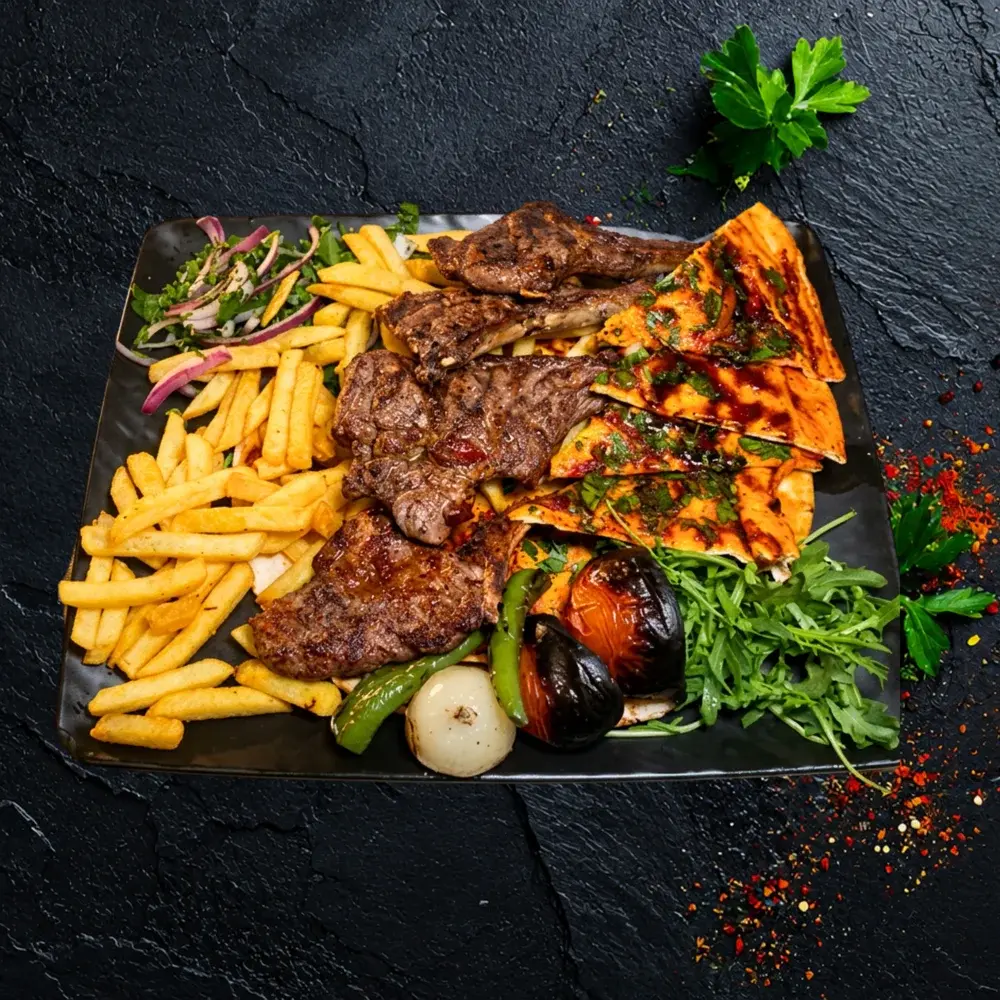 ريش غنم مشوية — مطعم زمرد برلين